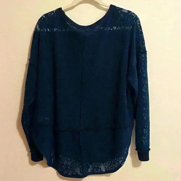 Free People Not Cold in This Floral Brushed Lace Knit Pullover Sweater - Picture 6 of 12